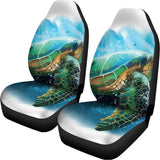 Sea Turtle Painting Print Universal Fit Car Seat Covers 102422