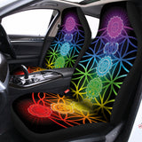 Seven Chakras Flower Of Life Print Universal Fit Car Seat Covers 102422