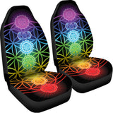Seven Chakras Flower Of Life Print Universal Fit Car Seat Covers 102422