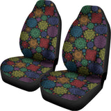 Seven Chakras Flowers Pattern Print Universal Fit Car Seat Covers 102422
