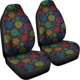 Seven Chakras Flowers Pattern Print Universal Fit Car Seat Covers 102422