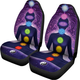 Seven Chakras Mandala Print Universal Fit Car Seat Covers 102422