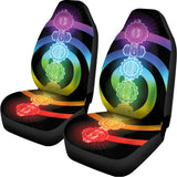 Seven Chakras Rainbow Of Life Print Universal Fit Car Seat Covers 102422