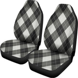 Shadow Grey Argyle Pattern Print Universal Fit Car Seat Covers 102422