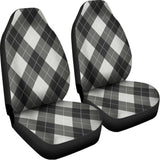 Shadow Grey Argyle Pattern Print Universal Fit Car Seat Covers 102422