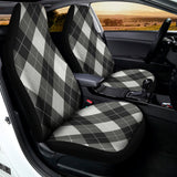 Shadow Grey Argyle Pattern Print Universal Fit Car Seat Covers 102422