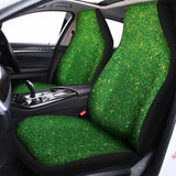 Shamrock Green (NOT Real) Glitter Print Universal Fit Car Seat Covers 102422