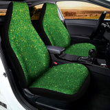 Shamrock Green (NOT Real) Glitter Print Universal Fit Car Seat Covers 102422