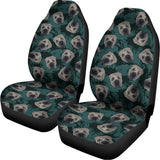 Shar Pei Face Pattern Print Universal Fit Car Seat Covers 102422