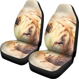 Shar Pei Portrait Print Universal Fit Car Seat Covers 102422