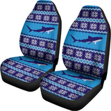 Shark Knitted Pattern Print Universal Fit Car Seat Covers 102422