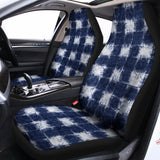Shibori Grid Pattern Print Universal Fit Car Seat Covers 102422