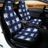 Shibori Grid Pattern Print Universal Fit Car Seat Covers 102422