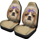 Shih Tzu Portrait Print Universal Fit Car Seat Covers 102422