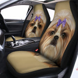 Shih Tzu Portrait Print Universal Fit Car Seat Covers 102422