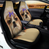 Shih Tzu Portrait Print Universal Fit Car Seat Covers 102422