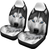 Siberian Husky Portrait Print Universal Fit Car Seat Covers 102422