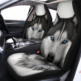 Siberian Husky Portrait Print Universal Fit Car Seat Covers 102422