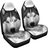 Siberian Husky Portrait Print Universal Fit Car Seat Covers 102422