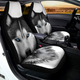 Siberian Husky Portrait Print Universal Fit Car Seat Covers 102422