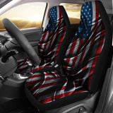 Silky American Flag Patriotic Universal Fit Car Seat Covers 102422