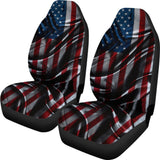 Silky American Flag Patriotic Universal Fit Car Seat Covers 102422