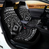 Silver And Black All Seeing Eye Print Universal Fit Car Seat Covers 102422