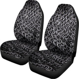 Silver Chainmail Print Universal Fit Car Seat Covers 102422