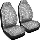 Silver (NOT Real) Glitter Print Universal Fit Car Seat Covers 102422