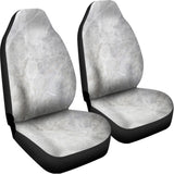 Silver Grey Marble Print Universal Fit Car Seat Covers 102422
