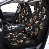 Skateboarding Skeleton Pattern Print Universal Fit Car Seat Covers 102422