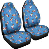 Skiing Dog Pattern Print Universal Fit Car Seat Covers 102422