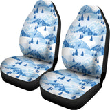 Skiing Mountain Print Universal Fit Car Seat Covers 102422
