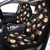 Skull Fried Egg And Bacon Pattern Print Universal Fit Car Seat Covers 102422