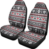 Skull Knitted Pattern Print Universal Fit Car Seat Covers 102422