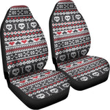 Skull Knitted Pattern Print Universal Fit Car Seat Covers 102422