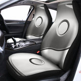 Sliver And White Yin Yang Print Universal Fit Car Seat Covers 102422
