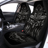 Sliver Spiritual Owl Print Universal Fit Car Seat Covers 102422