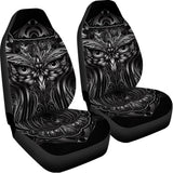 Sliver Spiritual Owl Print Universal Fit Car Seat Covers 102422