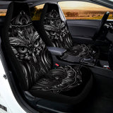 Sliver Spiritual Owl Print Universal Fit Car Seat Covers 102422