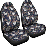 Sloth Family Pattern Print Universal Fit Car Seat Covers 102422