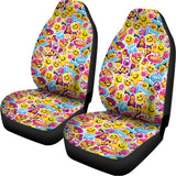 Smiley Faces Emoji Pattern Print Universal Fit Car Seat Covers 102422