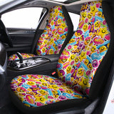 Smiley Faces Emoji Pattern Print Universal Fit Car Seat Covers 102422