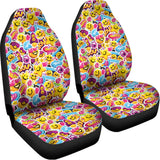 Smiley Faces Emoji Pattern Print Universal Fit Car Seat Covers 102422
