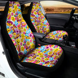 Smiley Faces Emoji Pattern Print Universal Fit Car Seat Covers 102422