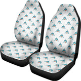 Smiley Shark Pattern Print Universal Fit Car Seat Covers 102422