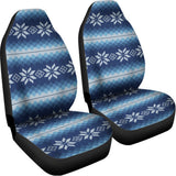Snow Flower Knitted Pattern Print Universal Fit Car Seat Covers 102422