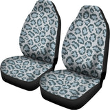 Snow Leopard Knitted Pattern Print Universal Fit Car Seat Covers 102422