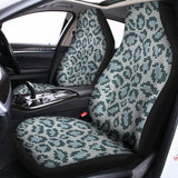 Snow Leopard Knitted Pattern Print Universal Fit Car Seat Covers 102422