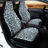 Snow Leopard Knitted Pattern Print Universal Fit Car Seat Covers 102422